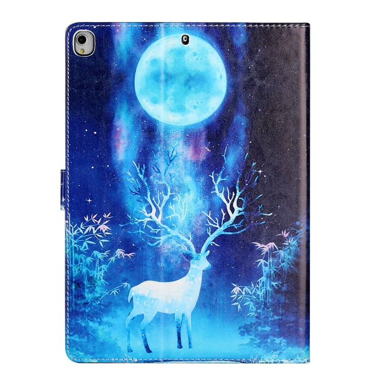 Pattern Printing Wallet Stand Leather Tablet Case for iPad Air 10.5 inch (2019)/iPad 10.2 (2019) - Elk and Moon-3