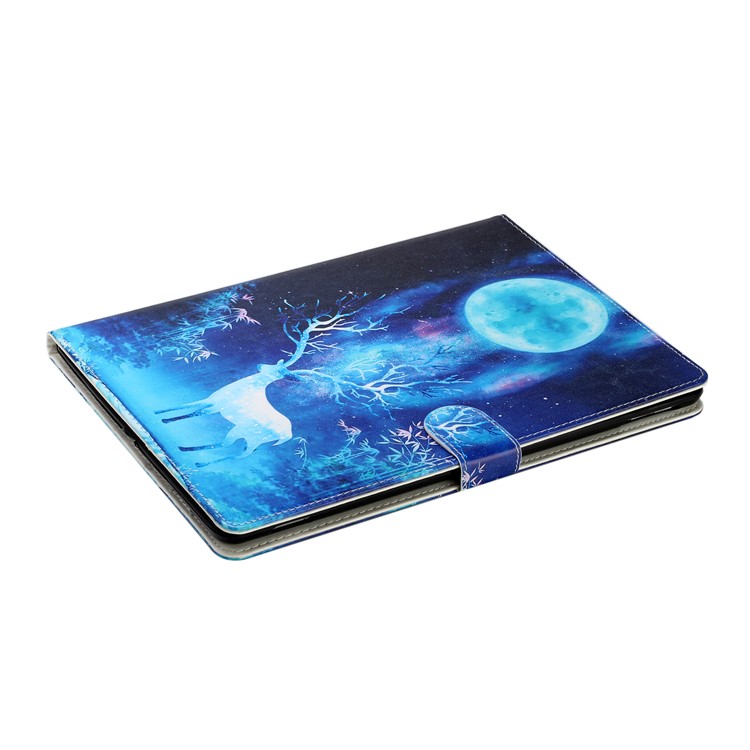 Pattern Printing Wallet Stand Leather Tablet Case for iPad Air 10.5 inch (2019)/iPad 10.2 (2019) - Elk and Moon-4