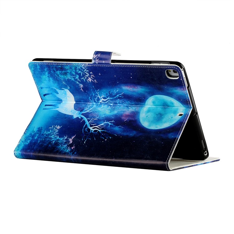 Pattern Printing Wallet Stand Leather Tablet Case for iPad Air 10.5 inch (2019)/iPad 10.2 (2019) - Elk and Moon-5