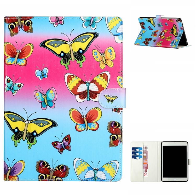 Pattern Printing Wallet Stand Leather Tablet Case for iPad Air 10.5 inch (2019)/iPad 10.2 (2019) - Butterflies-1