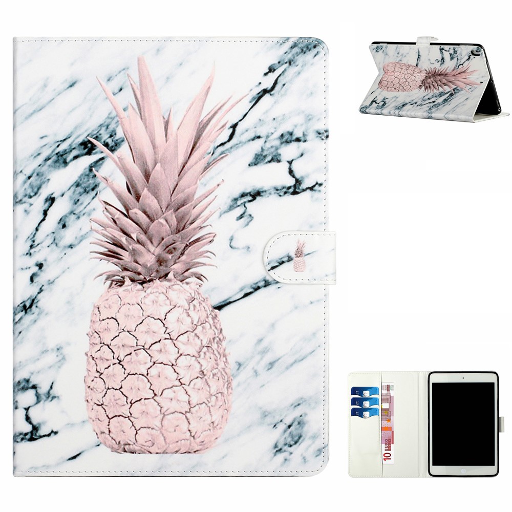 Pattern Printing Wallet Stand Leather Tablet Case for iPad Air 10.5 inch (2019)/iPad 10.2 (2021)/(2020)/(2019) - Pineapple