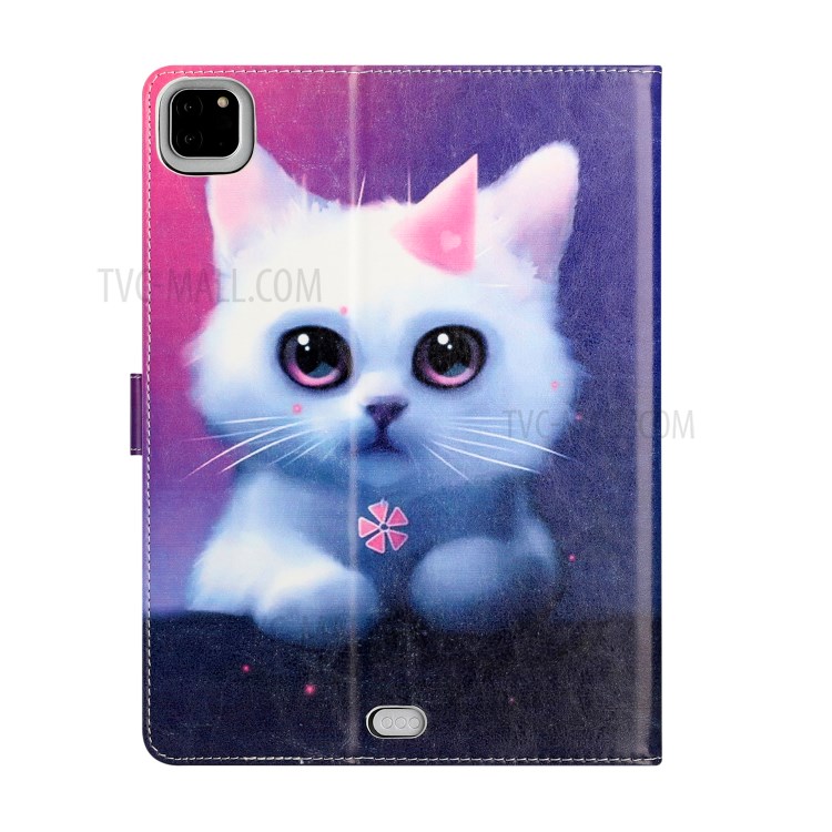 Impressão Padrão De Capa De Couro Estande Carteira Tablet Para Apple IPad Pro 11 Polegadas (2020) - Gato-3