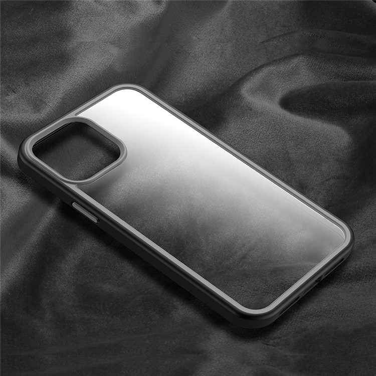 X-LEVEL Colorful Series Anti-fall PC + TPU Hybrid Phone Cover for iPhone 12/12 Pro - Black