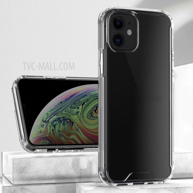 Creative Series Clear Acrylic + TPU Combo Protective Shell for iPhone 12 /12 Pro - Black-1