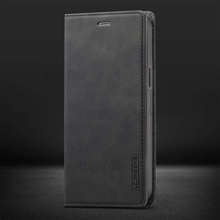LC.IMEEKE Auto-absorbed Leather Shell Protective Case for iPhone 12 mini - Black-17