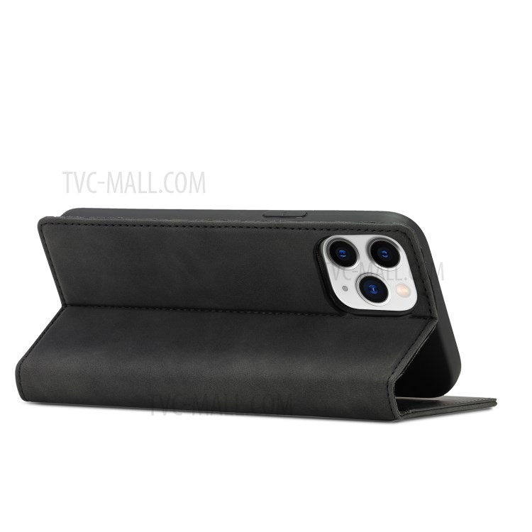 LC.IMEEKE Auto-absorbed Leather Shell Protective Case for iPhone 12 mini - Black-5