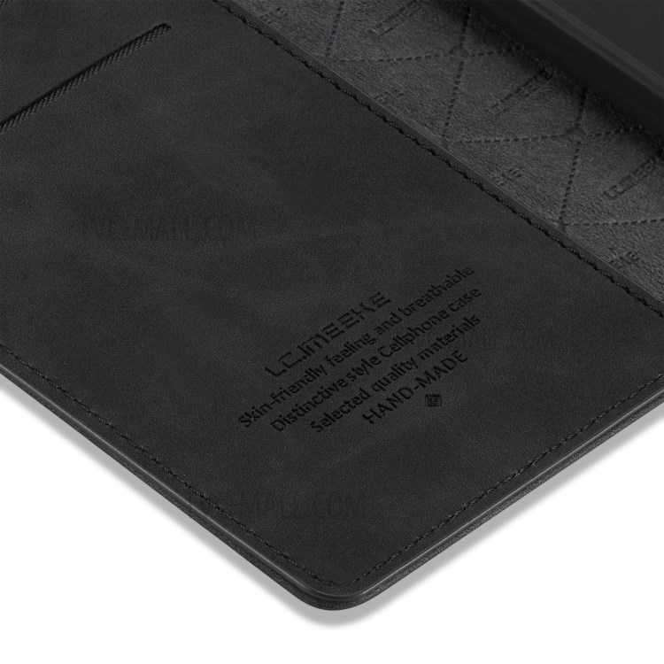 LC.IMEEKE Auto-absorbed Leather Shell Protective Case for iPhone 12 mini - Black-8