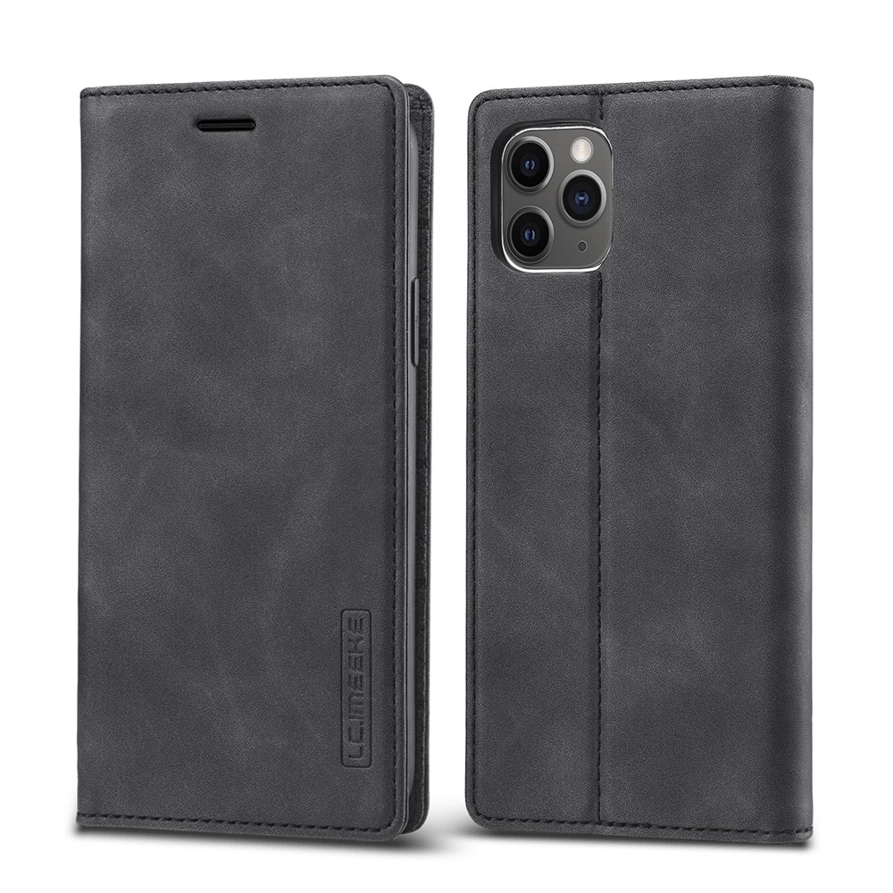 LC.IMEEKE Anti-drop Auto-absorbed Wallet Stand Leather Case for iPhone 11 Pro Max - Black-3