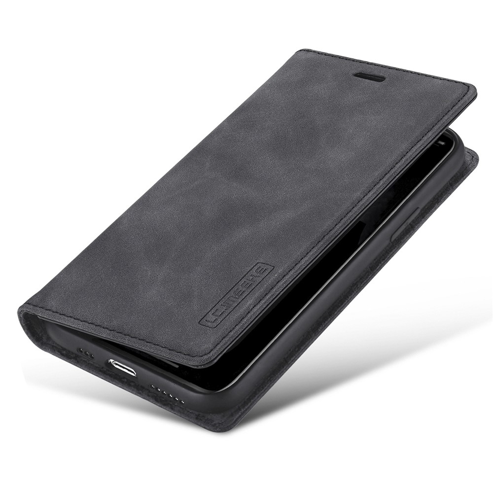 LC.IMEEKE Anti-drop Auto-absorbed Wallet Stand Leather Case for iPhone 11 Pro Max - Black-6