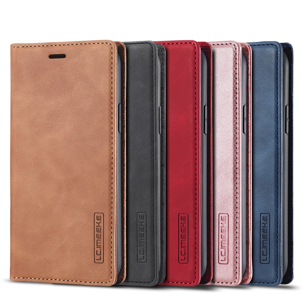 Lc. Imeeke Strong Magnetic Antiplop Leather Phone Cording Для Iphone 11 Pro Pro - Черный