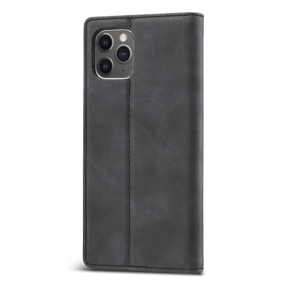 Lc. Imeeke Strong Magnetic Anti-drop Leather Phone Basing Pour Iphone 11 Pro - le Noir