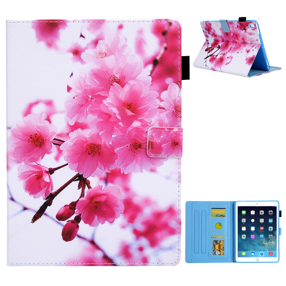 Patterned Leather Stand Smart Case for iPad Air 10.5 inch (2019)/iPad Pro 10.5-inch (2017)/iPad 10.2 (2021)/(2020)/(2019) - Plum Blossom