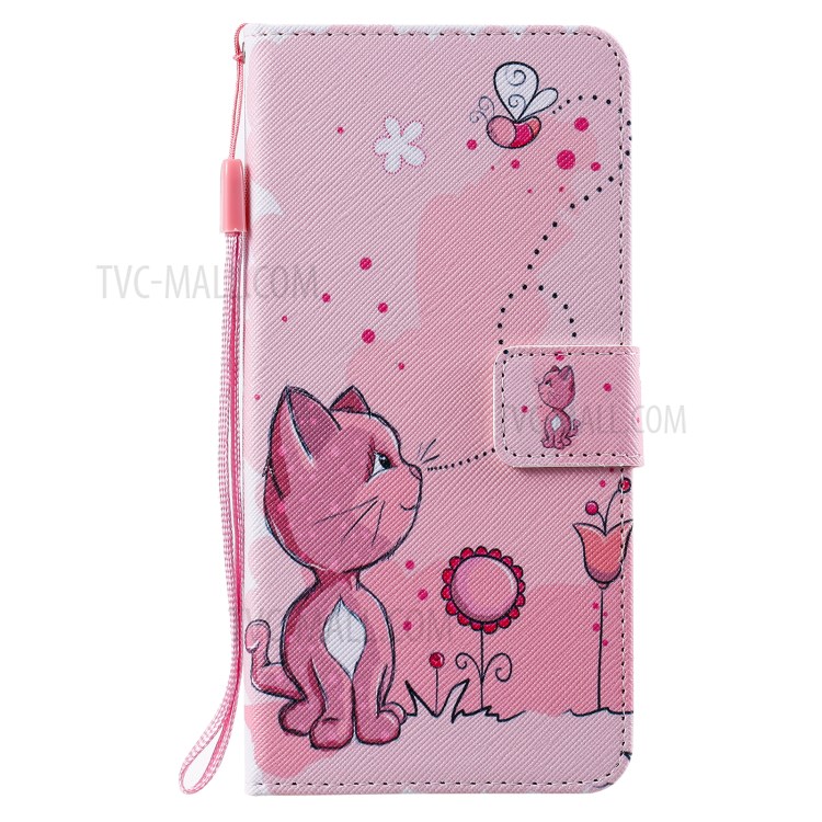 Patterned Leather Protective Case with Wallet Stand for iPhone 12 Pro Max - Cat-2