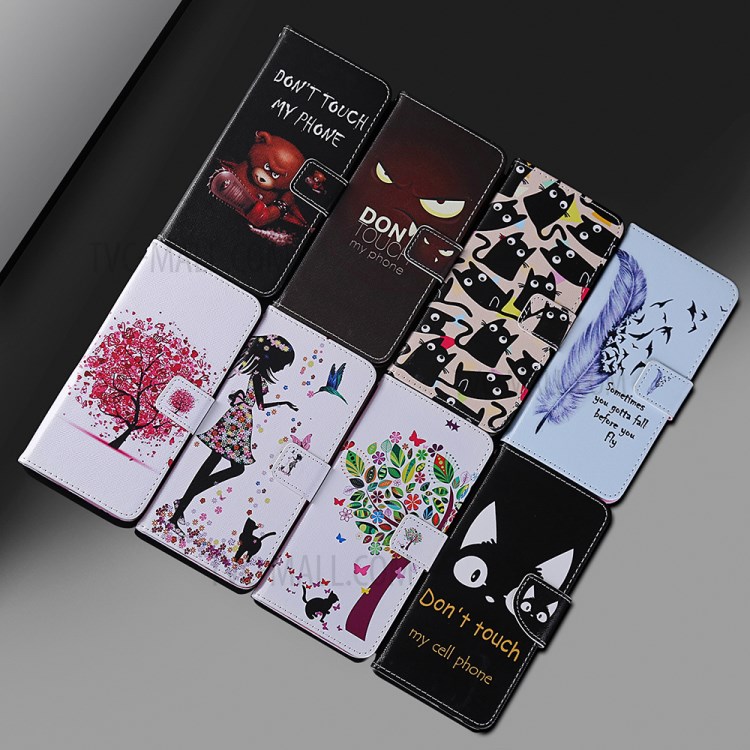 Patterned Wallet Stand Leather Case for iPhone 12 mini Shell - Cartoon Owl-10