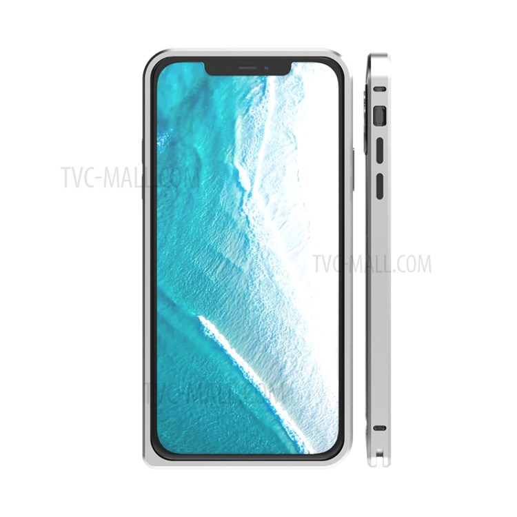 LOVEMEI Metal Frame Hippocampal Buckle Bumper Case for iPhone 11 Pro - Silver-2