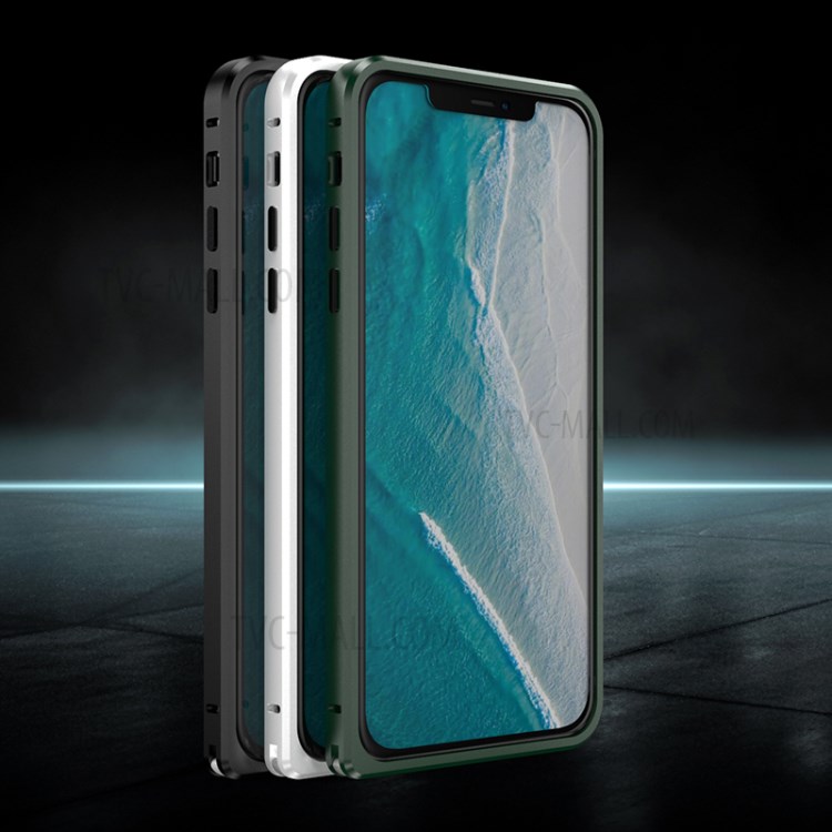LOVEMEI Metal Frame Hippocampal Buckle Bumper Case for iPhone 11 Pro - Silver-3