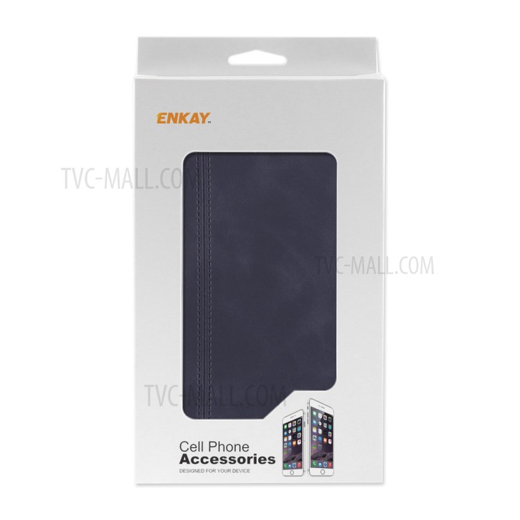 ENKAY ENK-PUC026 Business Style Auto -Absorbed Leather Phone Case with Card Holder and Stand for iPhone 12 Pro Max - Black-7
