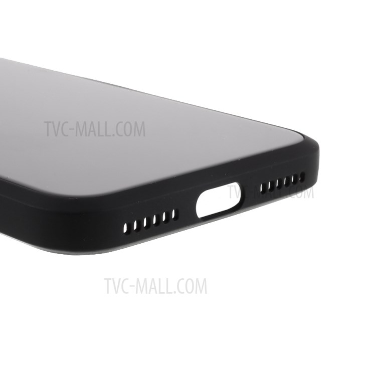 Tempered Glass Back Cover TPU Bumper Frame Hybrid Shell for iPhone 7/8/SE (2nd Generation) - Black-6
