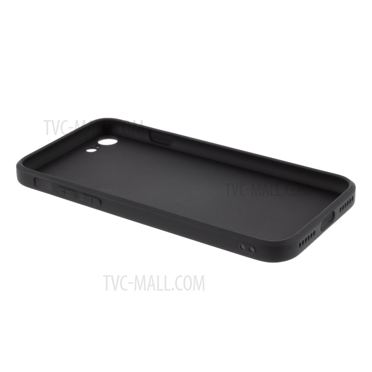 Tempered Glass Back Cover TPU Bumper Frame Hybrid Shell for iPhone 7/8/SE (2nd Generation) - Black-7