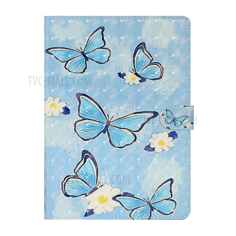 Pattern Printing Design PU Leather Tablet Stand Cover for iPad 9.7-inch (2017) / iPad 9.7-inch (2018) / iPad Air 2 / iPad Air (2013) - Blue Butterfly-2