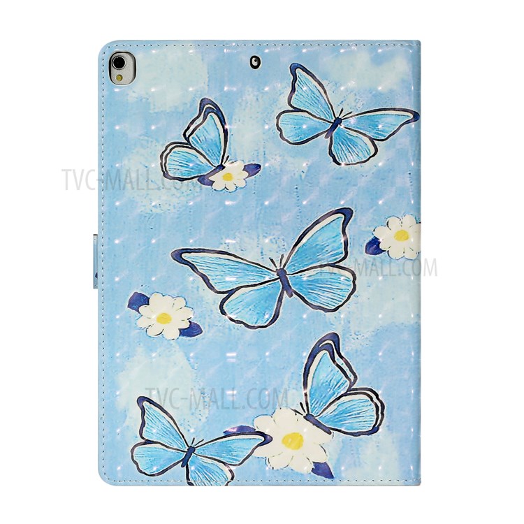 Pattern Printing Design PU Leather Tablet Stand Cover for iPad 9.7-inch (2017) / iPad 9.7-inch (2018) / iPad Air 2 / iPad Air (2013) - Blue Butterfly-3