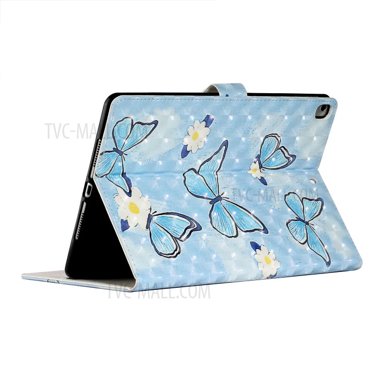Pattern Printing Design PU Leather Tablet Stand Cover for iPad 9.7-inch (2017) / iPad 9.7-inch (2018) / iPad Air 2 / iPad Air (2013) - Blue Butterfly-4