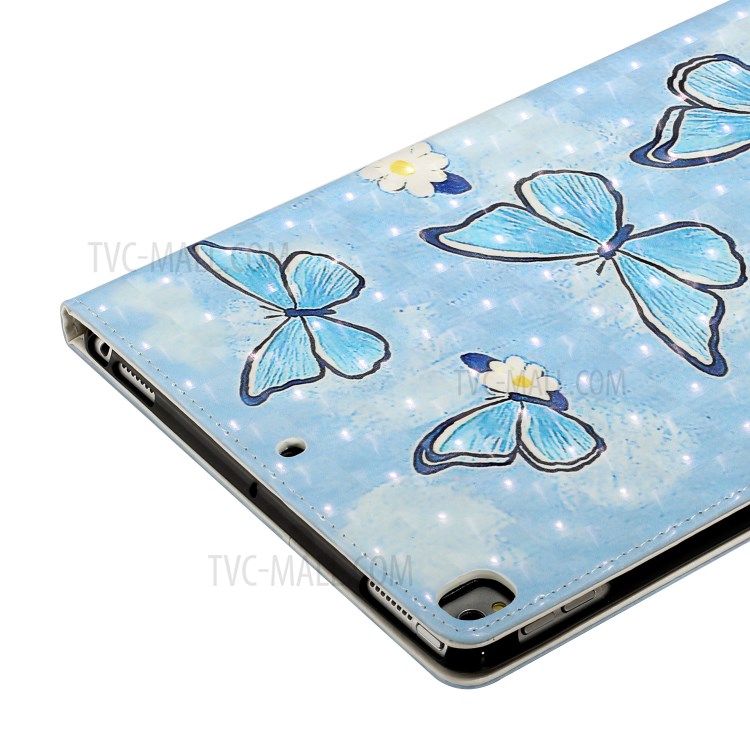 Pattern Printing Design PU Leather Tablet Stand Cover for iPad 9.7-inch (2017) / iPad 9.7-inch (2018) / iPad Air 2 / iPad Air (2013) - Blue Butterfly-5