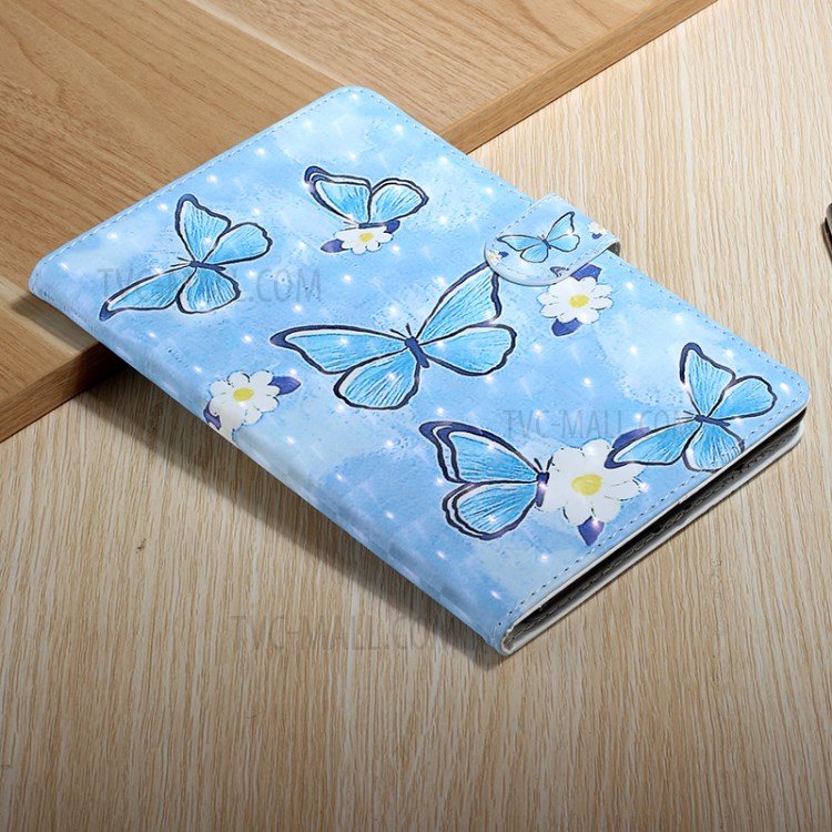 Pattern Printing Design PU Leather Tablet Stand Cover for iPad 9.7-inch (2017) / iPad 9.7-inch (2018) / iPad Air 2 / iPad Air (2013) - Blue Butterfly-7