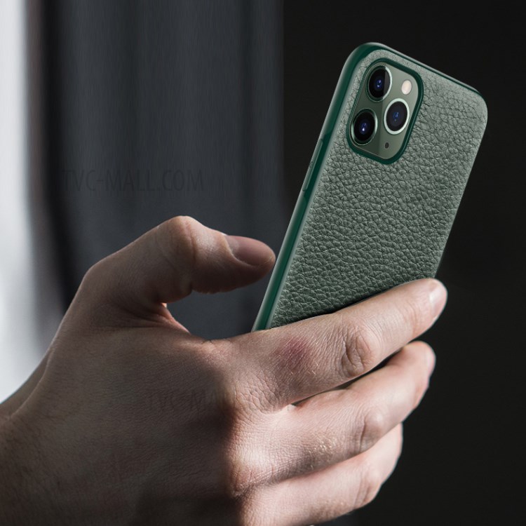 SULADA Classic Series PU Leather+TPU Phone Case for iPhone 12 Pro Max - Green-3