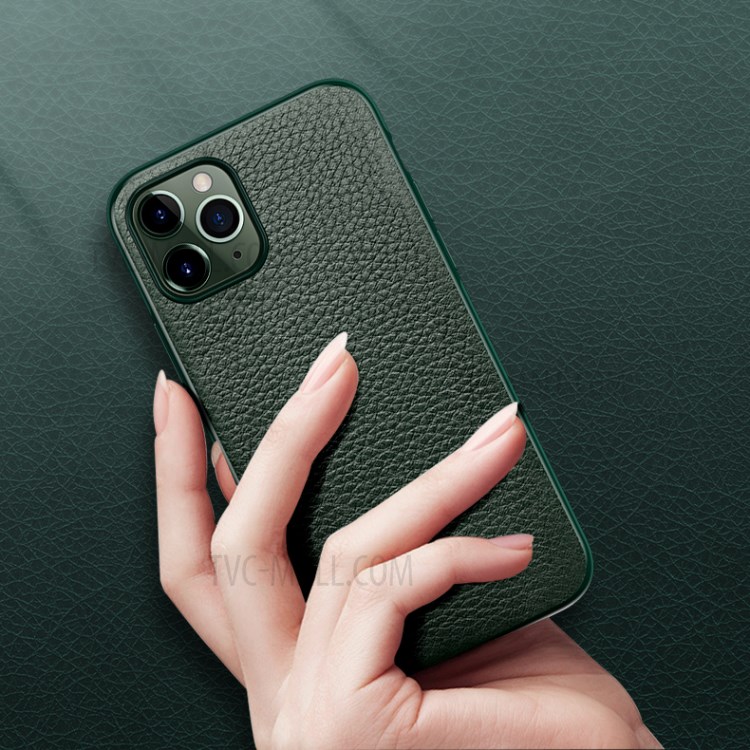 SULADA Classic Series PU Leather+TPU Phone Case for iPhone 12 Pro Max - Green-5