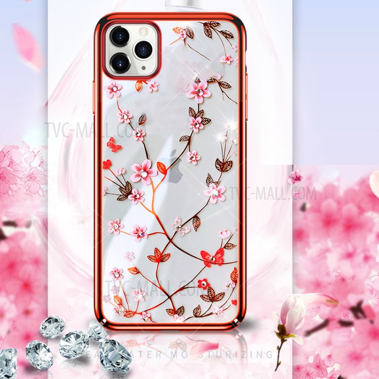 SULADA Blooms Series Electroplating TPU Phone Protector for iPhone 12/12 Pro - Red-2
