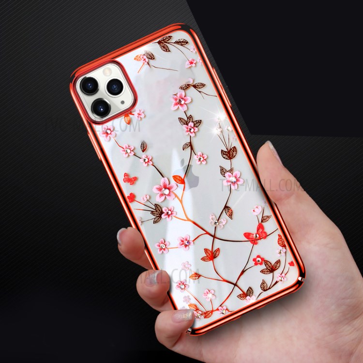 SULADA Blooms Series Electroplating TPU Phone Protector for iPhone 12/12 Pro - Red-4