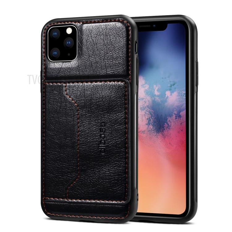 Crazy Horse Texture Coated Leather Phone Protective Shell for iPhone 12 Pro Max - Black-1