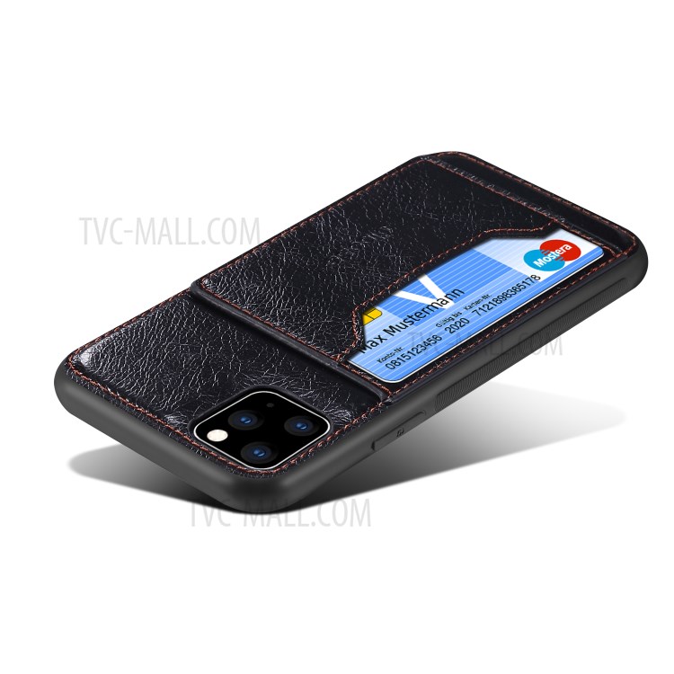 Crazy Horse Texture Coated Leather Phone Protective Shell for iPhone 12 Pro Max - Black-3