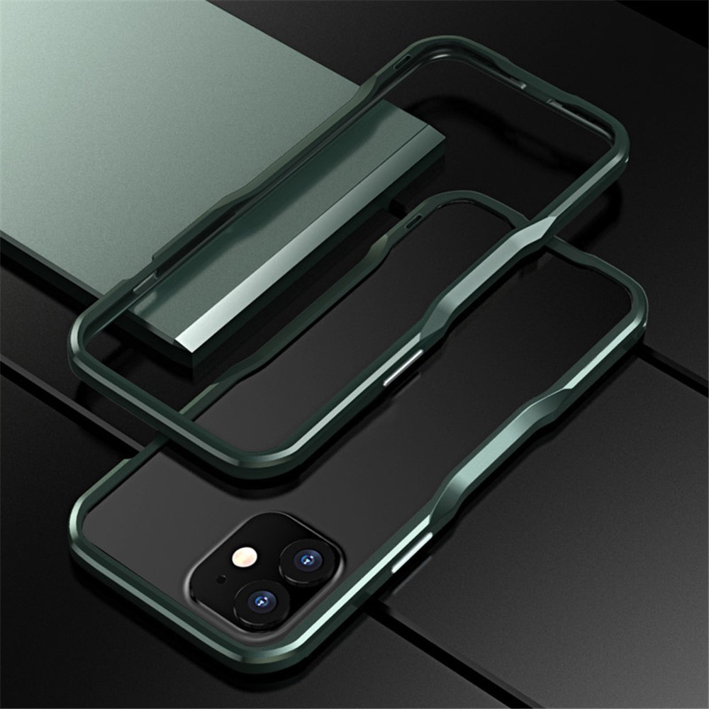 LUPHIE Metal Bumper Case for iPhone 12 Mini - Green