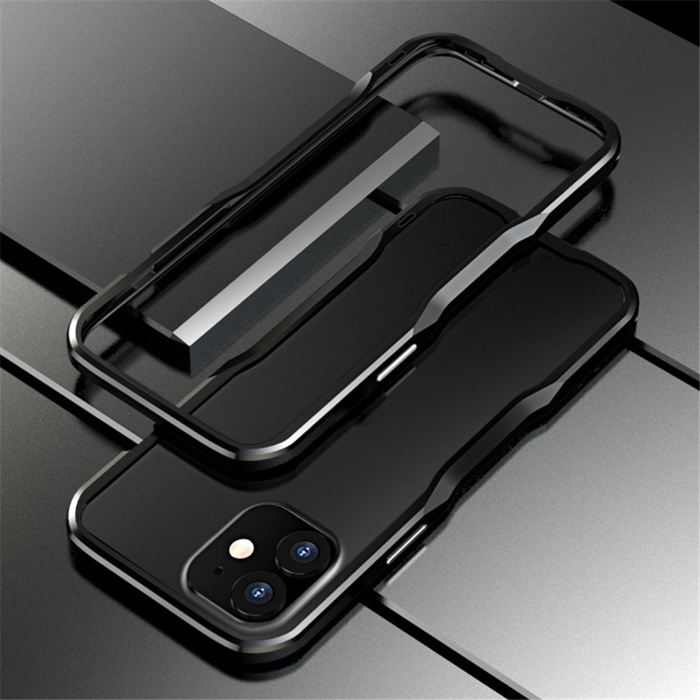 Case de Pare-chocs Luphie Metal Pour Iphone 12 Mini - le Noir