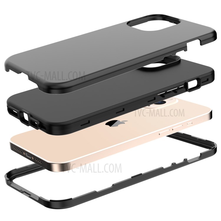 Thickened Shockproof Detachable PC + TPU Phone Casing for iPhone 12 Pro Max - Black-5