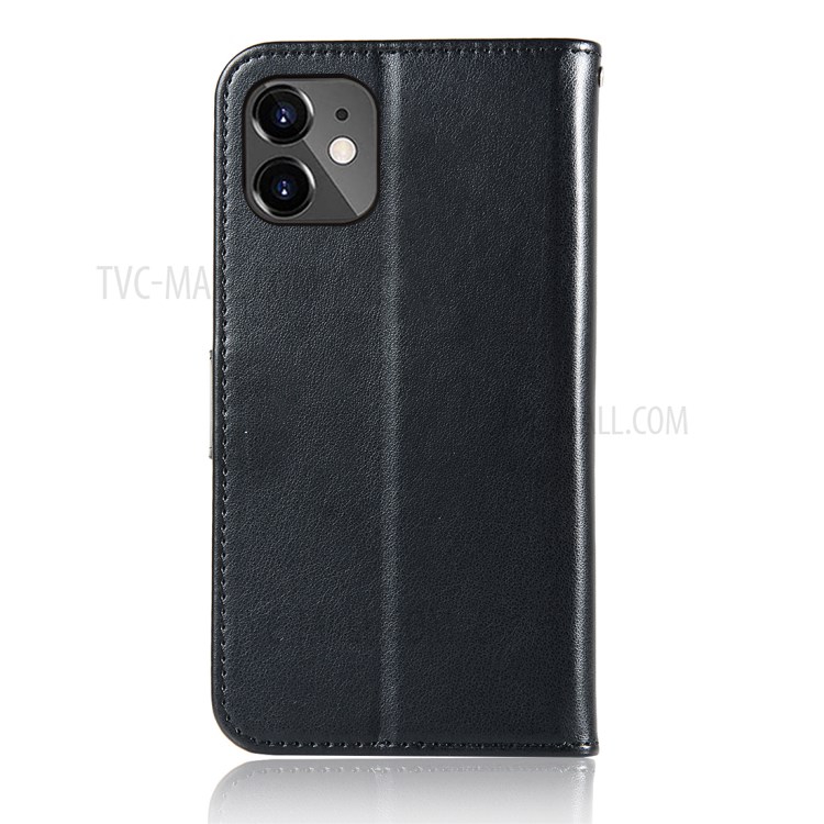 Imprinted Dream Catcher Owl Wallet Leather Cover for iPhone 12 mini 5.4 inch - Black-3