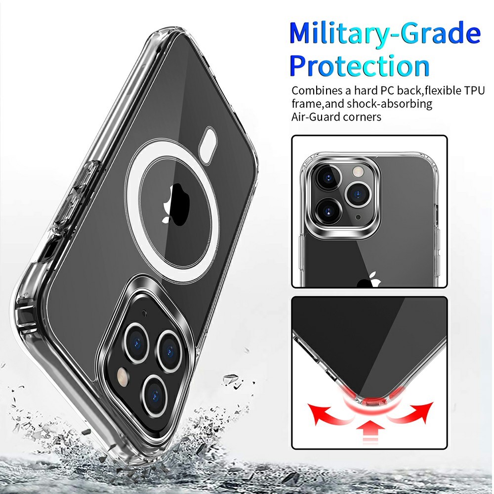 Clear Style Acrylic + TPU Shell for iPhone 12 Pro Max Shockproof Cover-6