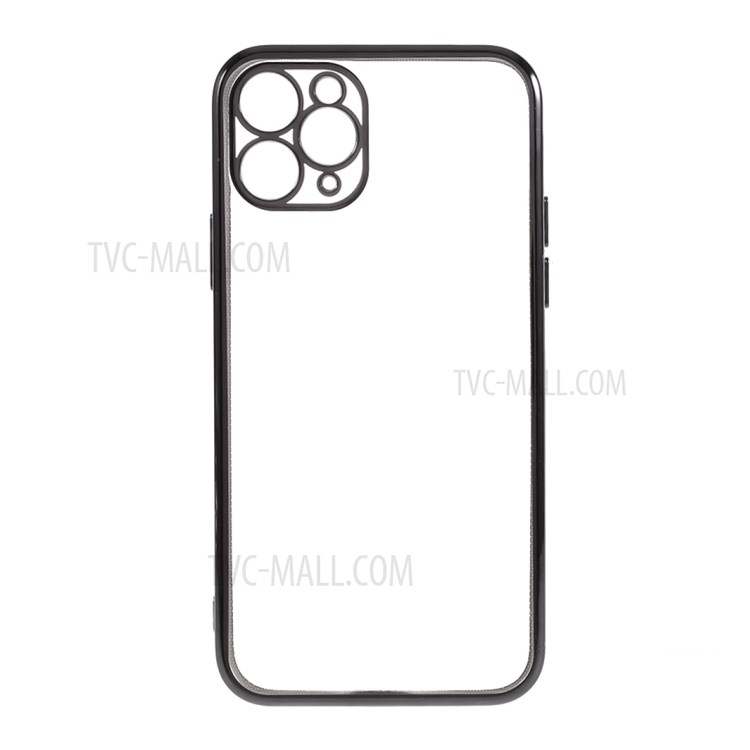 Electroplating TPU Phone Protective Shell for iPhone 11 Pro - Black-1