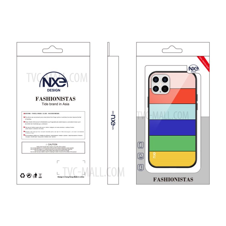 NXE Rainbow Series TPU + Tempered Glass Phone Protector for iPhone 12 Pro Max - Yellow-5