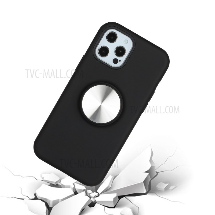 PC + TPU Cell Phone Case with Kickstand for iPhone 11 Pro Max - Black-4