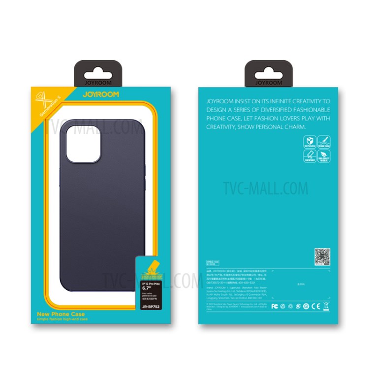 JOYROOM Leather Texture Plating TPU Shell for iPhone 12 mini Case - Black-3
