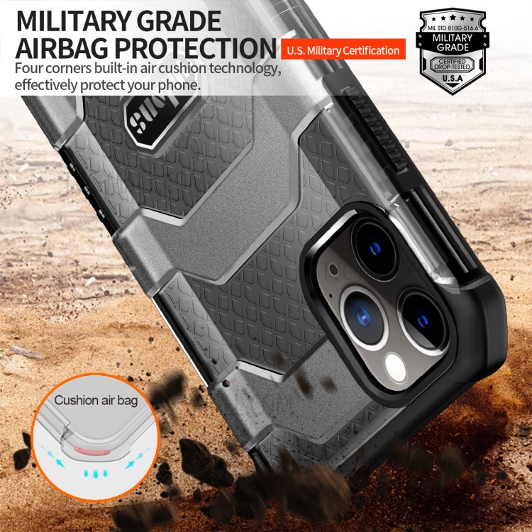 Explorer Series Non-slip Hard PC + TPU Protector Hybrid Shell for iPhone 12 Pro Max - Black-3