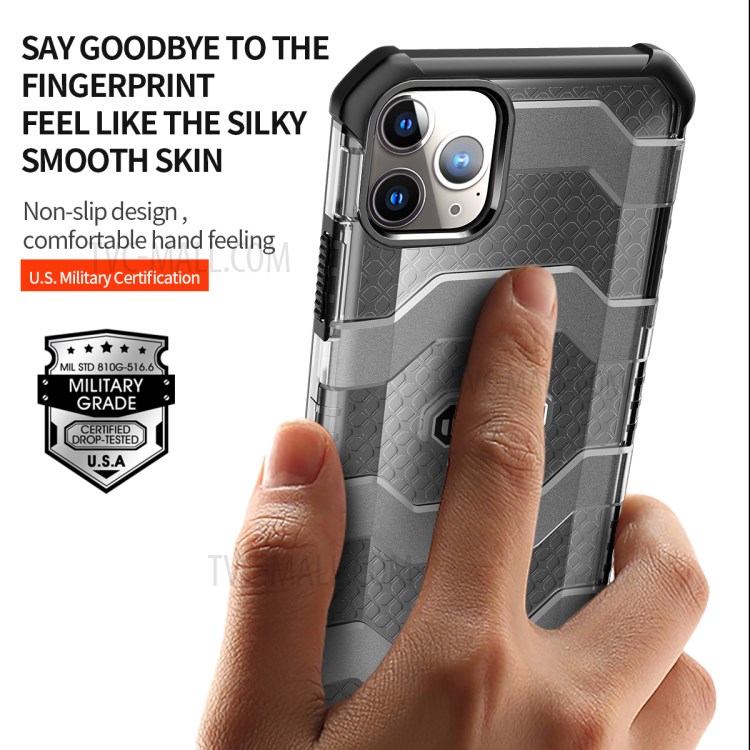 Explorer Series Non-slip Hard PC + TPU Protector Hybrid Shell for iPhone 12 Pro Max - Black-7