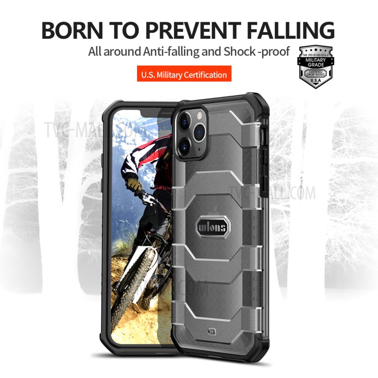 Explorer Series Non-slip Hard PC + TPU Protector Hybrid Shell for iPhone 12 Pro Max - Black-8