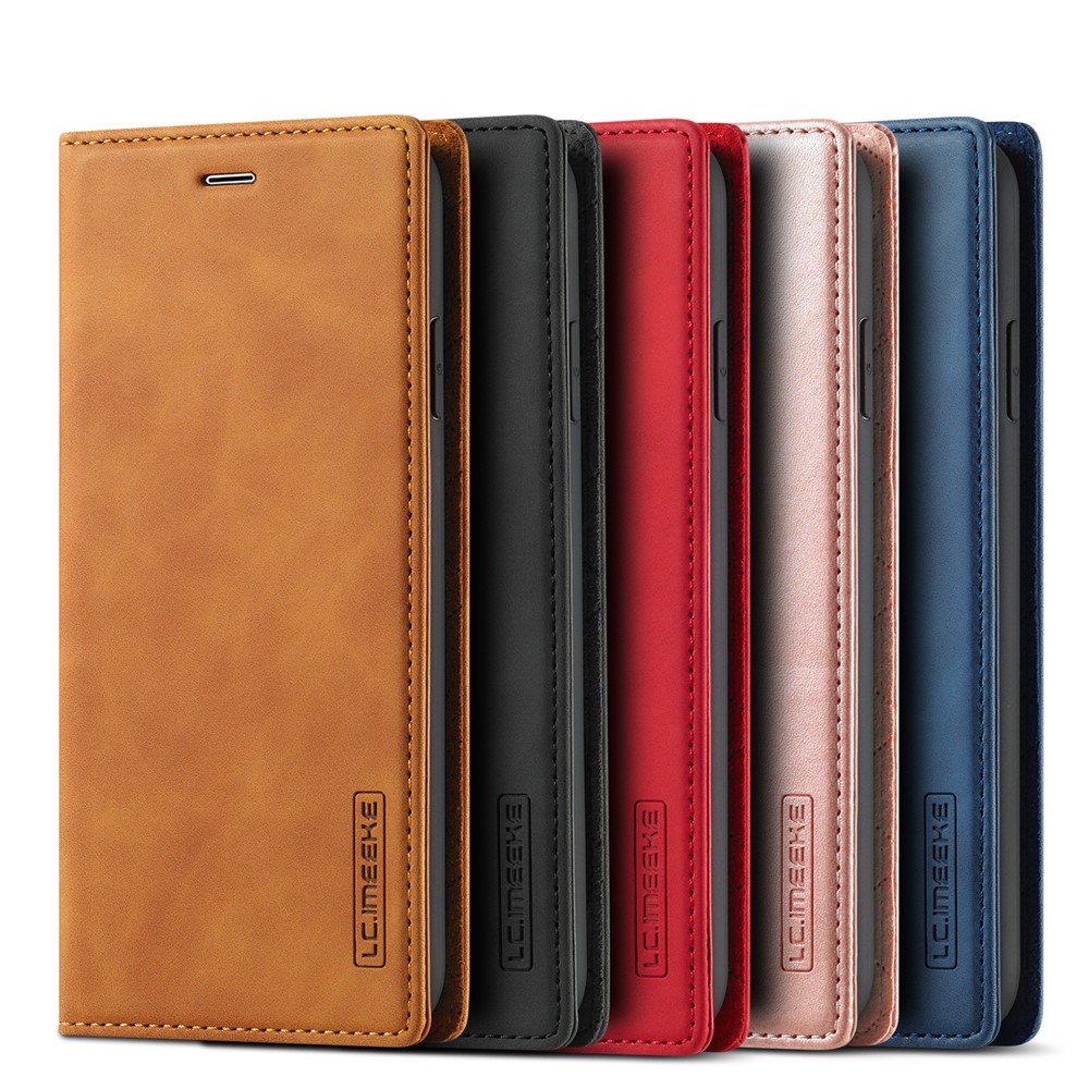 LC.IMEEKE TPU + PU Leather Strong Magnetic Phone Protective Shell for iPhone XR - Black-17