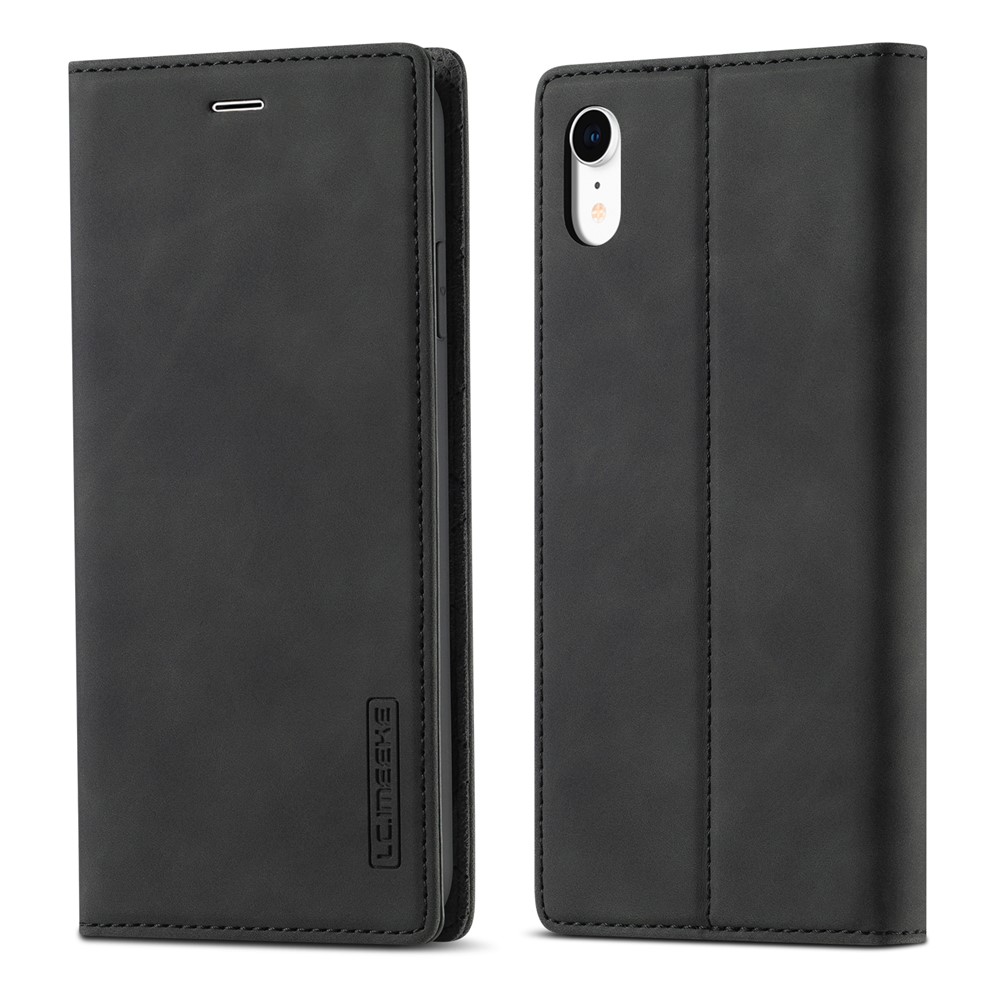 Lc. Imeeke TPU + PU Leather Strong Telefono Magnetico Shell di Protezione Per Iphone XR - Nero