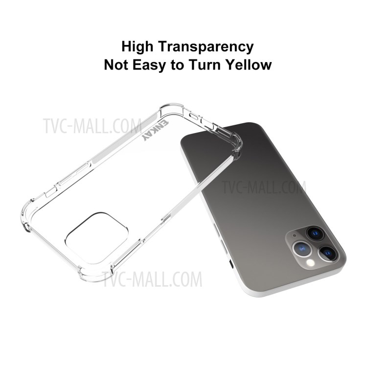 ENKAY Shockproof Clear TPU Case for iPhone 12 Pro Max Frosted Anti-slip Shell-5