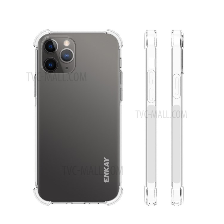 ENKAY Shockproof Clear TPU Case for iPhone 12 Pro Max Frosted Anti-slip Shell-6